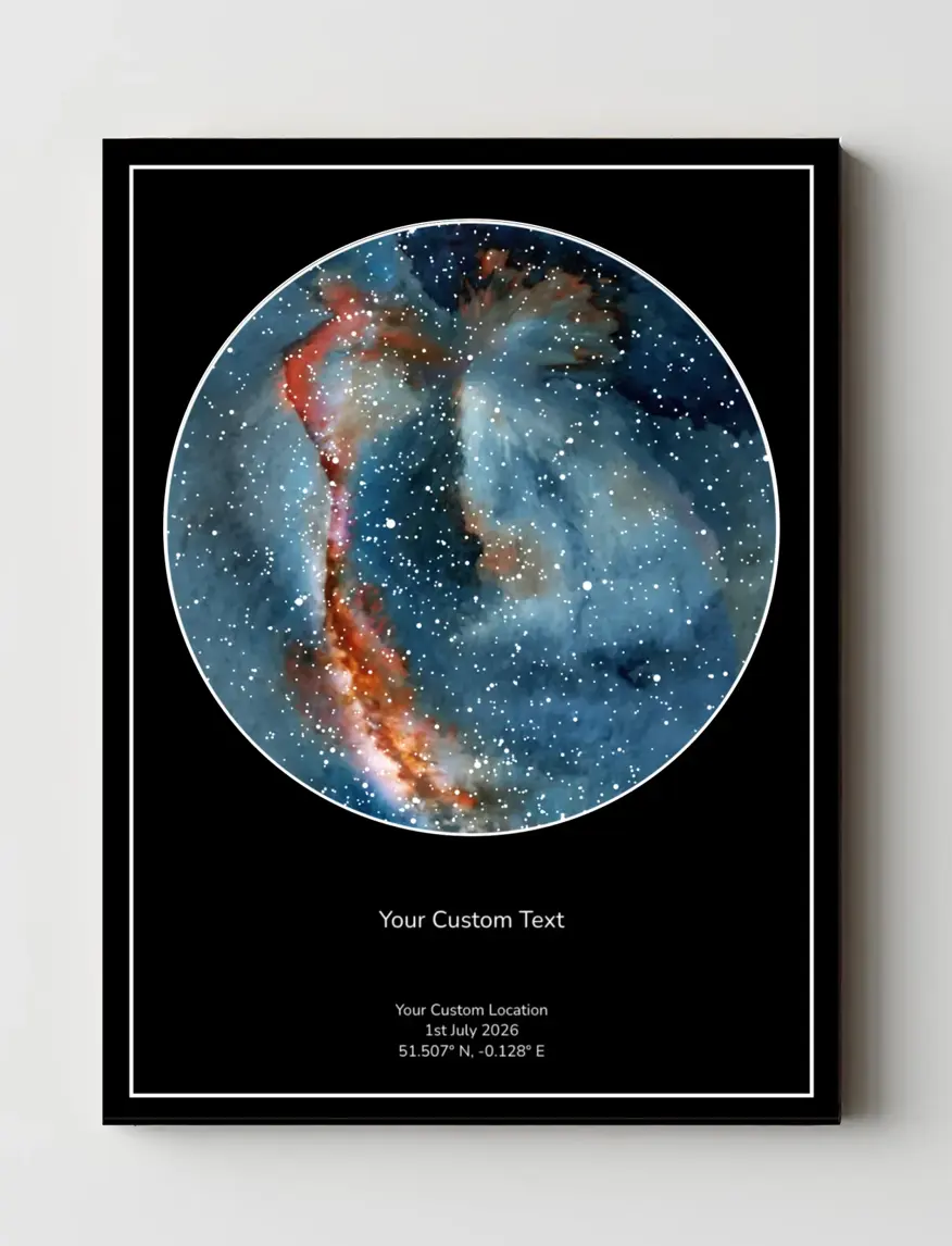 Watercolour star map